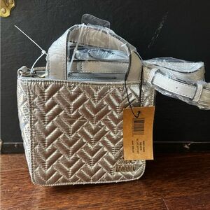 Silver metallic Steve Madden purse